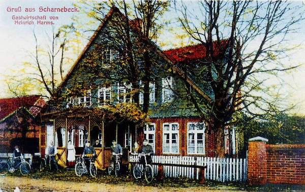 Postkarte - Radfahrer im Jahre 1915 in Scharnebeck